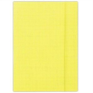 Desky s gumičkou, kostkované, žluté, karton, A4, DONAU