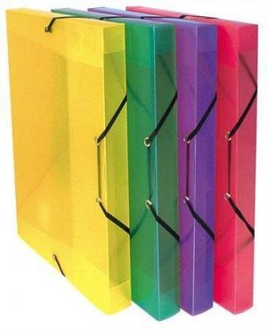 Desky s gumičkou "Propyglass", fialové, PP, 30 mm, A4, VIQUEL