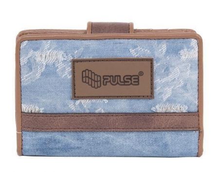 Peněženka "Jeans Worn Out", modrá-hnědá, PULSE 