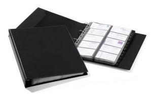 Vizitkář kroužkový "VISIFIX® Economy", černá, 400 ks, DURABLE