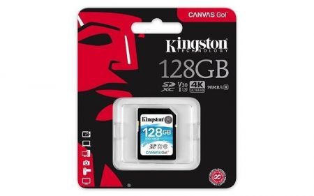 Paměťová karta Micro SDXC,128GB, Class 10, U3 V30, 90/45MB/s, KINGSTON "Canvas Go"