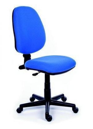 Kancelářská židle, textilní, černá základna, MaYAH "Happy", modrá