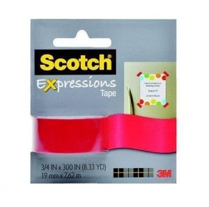 Lepící páska "Expressions", červená, 19 mm, 7,62 m, 3M SCOTCH