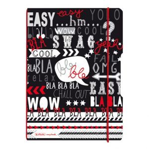 Sešit flex A4/40l+40čPP B&W-Sl (Herlitz)