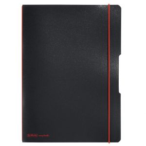 Sešit my.book flex A4/40 linka + 40 čtvereček, PP černý (Herlitz)