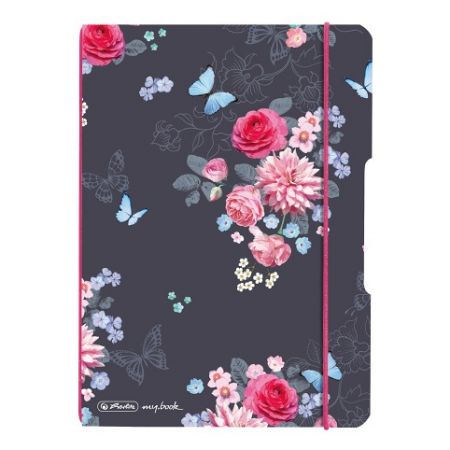 Sešit my.book flex A5/40 čtvereček, PP, Ladylike květy (Herlitz)