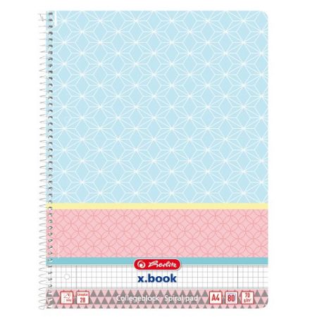 Spirálový blok A4/80 čtv. GP Blue (Herlitz)