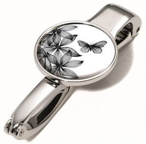 Držák kabelky "Black flowers", TROIKA