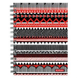 Spirálový blok A5/100 čtv.B&amp;W-Ethno (Herlitz)