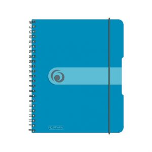 Spirálový blok A5/80listů, čtvereček, transparentní modrý (Herlitz)