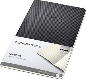 Záznamní kniha "Conceptum", černá, A5, linkovaný, 32 listů, měkké desky, SIGEL