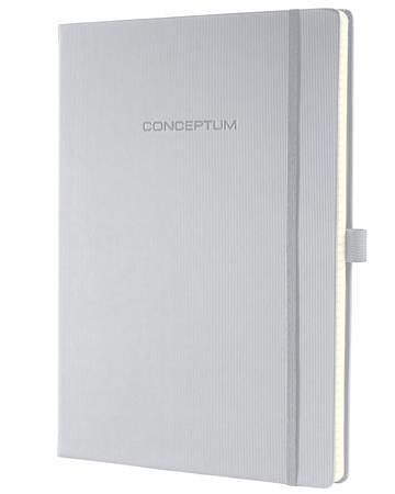 Exkluzivní zápisník "Conceptum", světle šedá, A4, čtverečkovaný, 194 listů, SIGEL