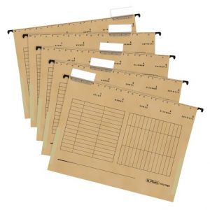 Závěsné kapsy A4/5ks, hnědé (Herlitz)
