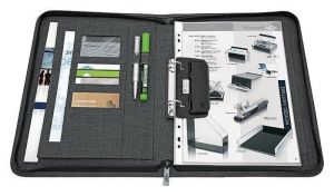 Konferenční desky "College", šedá, A4, PP, 2 kroužky, WEDO