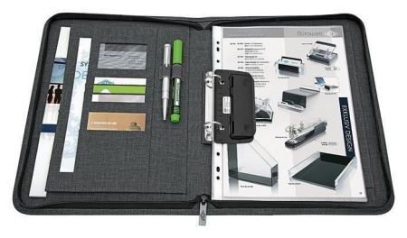 Konferenční desky "College", šedá, A4, PP, 2 kroužky, WEDO