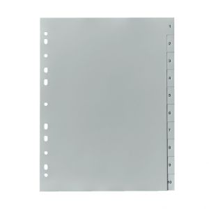 Rozřaďovač A4 číselný ROZ 1-10, PP, šedý (Herlitz)