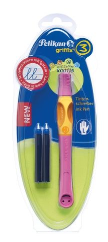 Inkoustový roller pro leváky Griffix 3-růžový/ na blistru (Herlitz)