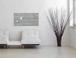 Magnetická skleněná tabule, 46x91 cm, SIGEL, "Artverum®", textura betonu