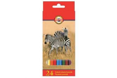 KOH-I-NOOR Souprava pastelek školních 3554 24 zvířata