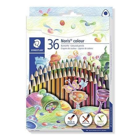 Barevné pastelky "Noris Colour", 36 barev, trojhranné, STAEDTLER