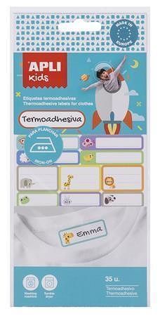 Textilní jmenovky, nažehlovací, různé rozměry, APLI