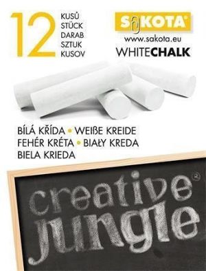 Křídy na tabuli, kulaté, SAKOTA, bílé