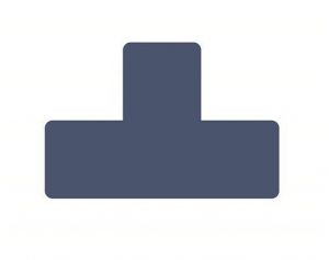 Nálepka na podlahu T, modrá, 50mm, TARIFOLD