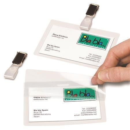 Jmenovka s klipem, 74x104 mm, laminovatelná za studena, 3L, TARIFOLD