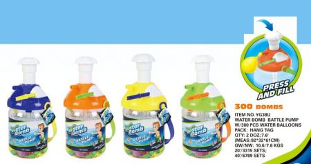 Vodní bomby 300 ks s pumpičkou