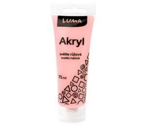 Barvy akrylové 75ml, růžová světle, LUMA