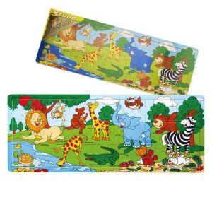 Puzzle deskové ZOO dřevěné 21 dílů