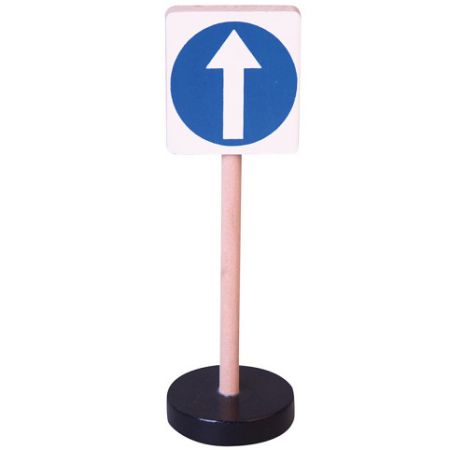 Dopravní značka dřevěná - přikázaná jízda rovně