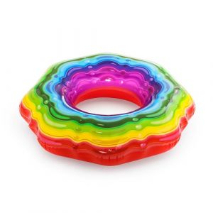 Nafukovací kruh - duhový osmiúhelník, 115 cm