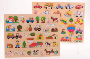 Dřevěné puzzle s úchytem velké