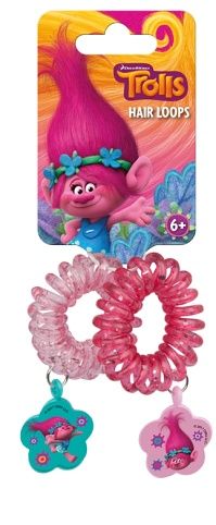 Gumička do vlasů ring s přívěskem Troll 2 ks