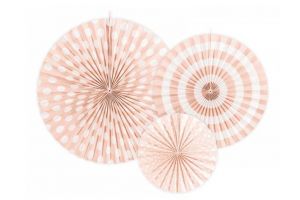 Rozeta papírová Meruňková 3ks 40cm,32cm,23cm