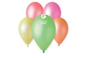 OB balónky GF90 10 balónků 26cm neonový mix