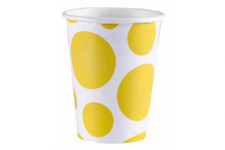 Papírové kelímky žluté 0,25l 8ks