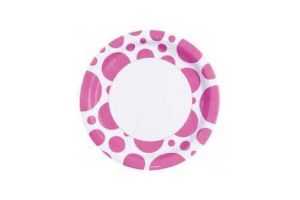 Papírové talířky růžové 8ks
