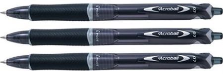 Kuličková pera "Acroball", černá, 0,25mm, 3 ks v balení, PILOT