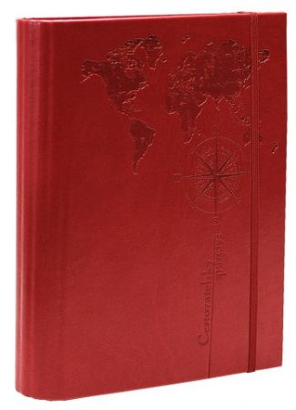 Cestovatelský zápisník - vivella - bordó / BU036-3 / Baloušek tisk