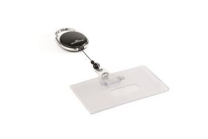 Držák jmenovek "Style", černá, výsuvný, karabina, DURABLE