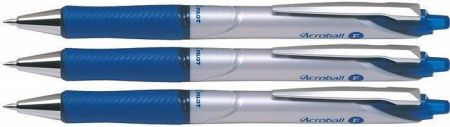 Kuličková pera "Acroball", modrá, 0,25 mm, kovový klip, 3 ks v balení, PILOT
