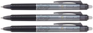 Rollery "Frixion Clicker", černá, 0,5/0,25mm, vymazatelný, 3 ks v balení, PILOT