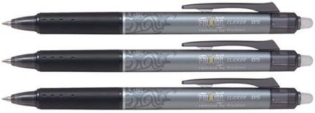 Rollery "Frixion Clicker", černá, 0,5/0,25mm, vymazatelný, 3 ks v balení, PILOT