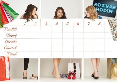 Rozvrh hodin A5 - Kabinky / BR052 / Baloušek tisk