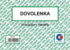 Dovolenka A6 / ET075 / Baloušek tisk