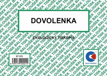 Dovolenka A6 / ET075 / Baloušek tisk