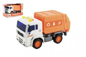 Auto popeláři plast 19cm na setrvačník na baterie se zvukem se světlem v krabici 24x16x12c