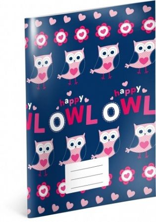 Školní sešit Sovičky, A4, 40 listů, nelinkovaný